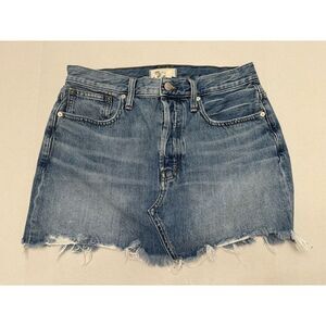 Madewell Rigid Denim Relaxed jean button fly Mini Skirt in Northdale Wash 29